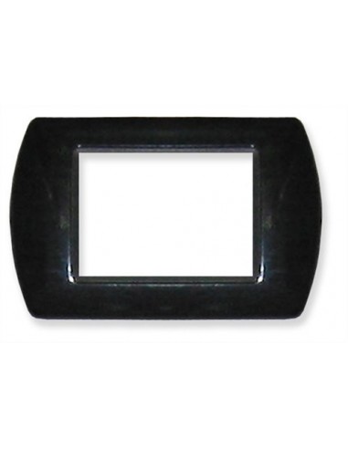 PLACCA COPRINTERRUTTORE 3 POSTI  NERO