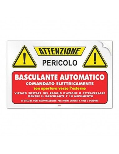 ADESIVO CANCELLO AUTOMATICO 20X31