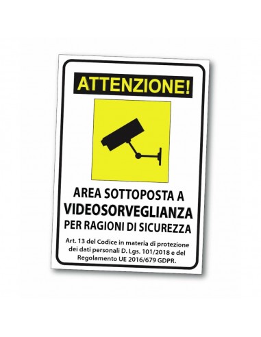 ADESIVO AREA VIDEOSORVEGLIATA...