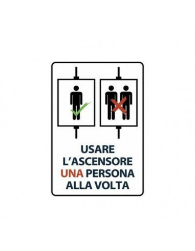 ADESIVO UTILIZZO CORRETTO ASCENSORE...