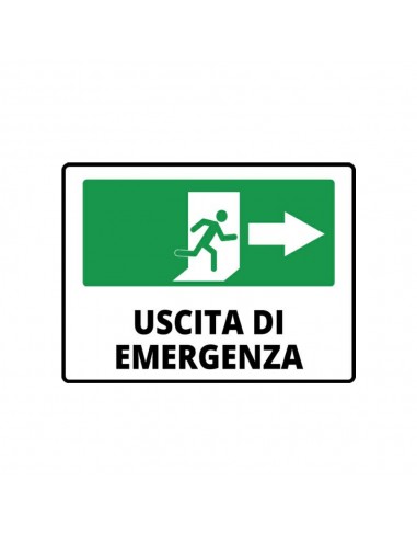 ADESIVO SEGNALETICA USCITA EMERGENZA...