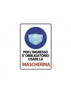 ADESIVO OBBLIGO MASCHERINA...
