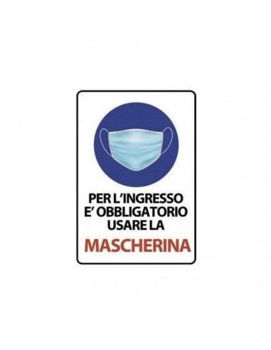 ADESIVO OBBLIGO MASCHERINA 30X42