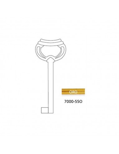  CHIAVE IN ZAMA 6X55MM ORO LUCIDO