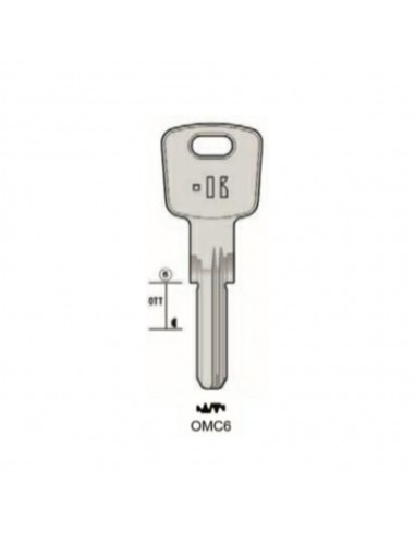 CHIAVE CILINDRO KL OTTONE NICHELATO