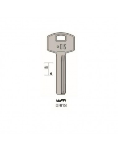 CHIAVE CILINDRO KL OTTONE NICHELATO