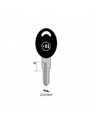 CHIAVE AUTO KL ACC.NICH./PLASTIC .BLU