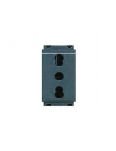 PRESA SICUREZZA 2P-10/16A+T GRIGIO
