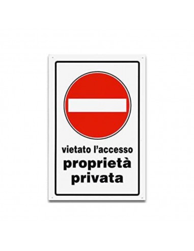  TARGA SEGNALETICA PROPRIETA PRIVATA