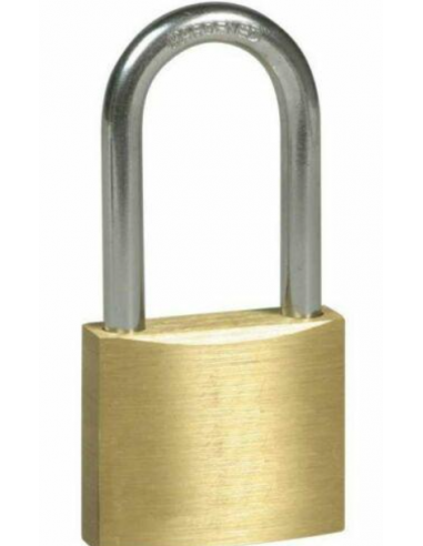 LUCCHETTO AD ARCO LUNGOIN OTTONE MM. 25