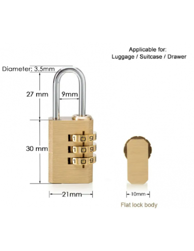 LUCCHETTO COMBINAZIONE 27MM