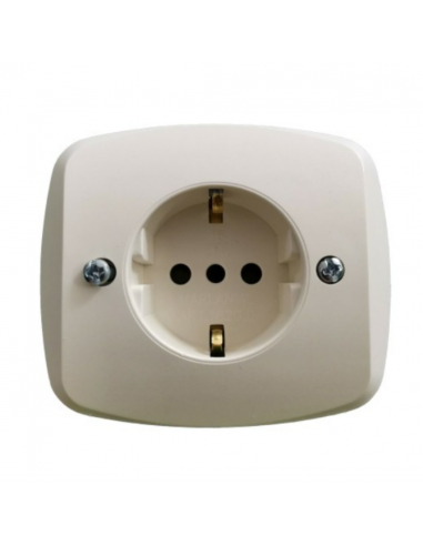 PRESA SCHUKO 2P+16A+T S80 AVORIO