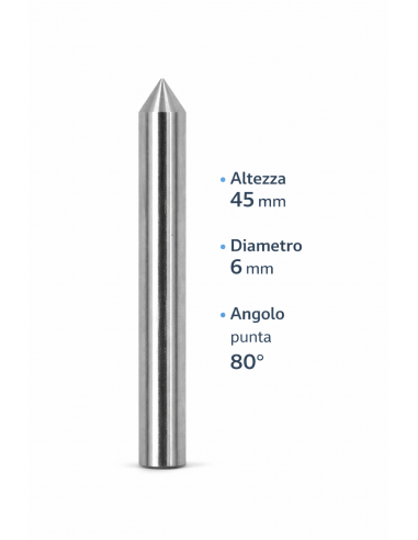 TASTATORE IN CARBURO Ø6 MM ALTEZZA 45...