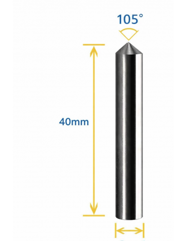 TASTATORE Ø6 MM PUNTA 105° ALTEZZA 40...