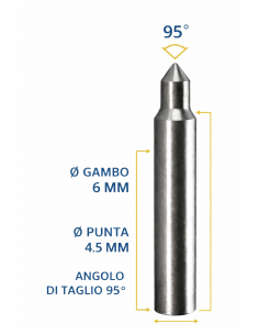 TASTATORE Ø6 MM PUNTA Ø4.5...