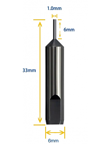 TASTATORE 1.0MM H33MM Ø6MM PER...