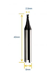 FRESA IN CARBURO Ø6MM PUNTA...