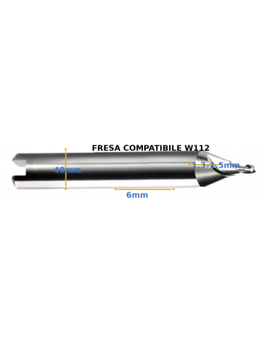 FRESA IN CARBURO Ø6MM COMPATIBILE...