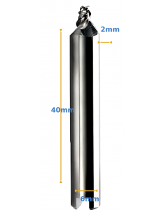 FRESA IN CARBURO Ø6MM PUNTA...