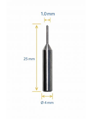 TASTATORE IN CARBURO Ø4 MM PUNTA 1.0...
