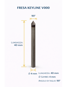 FRESA IN CARBURO Ø4 MM 90°...