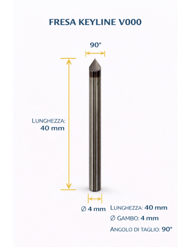 FRESA IN CARBURO Ø4 MM 90°...